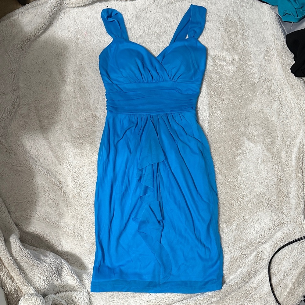 Elegant Blue Sleeveless Dress